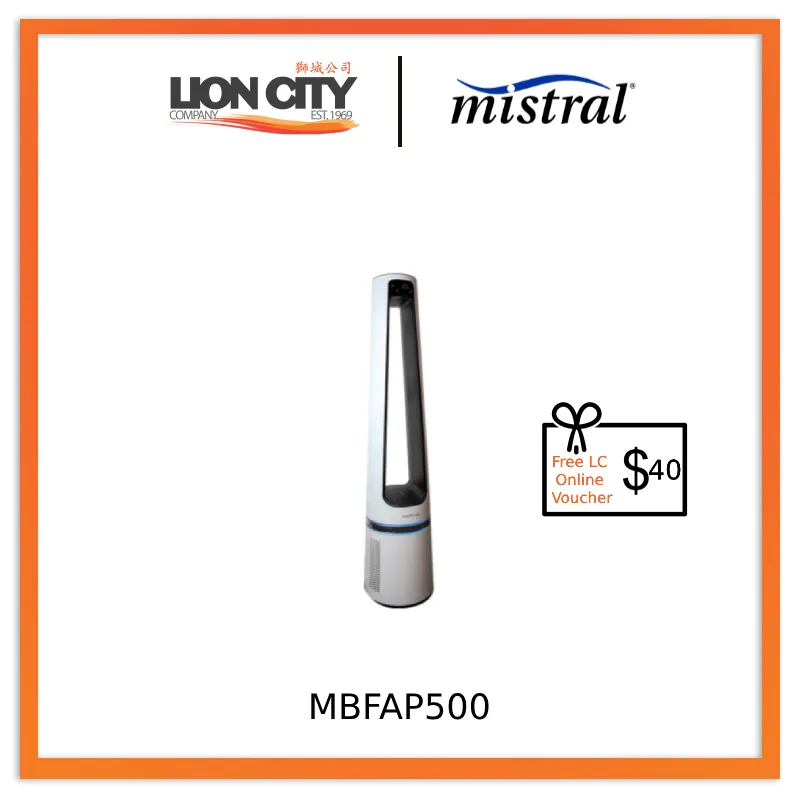 Mistral MBFAP500 Blade Free Fan with Air Purifier * Free $40 LC Online Voucher