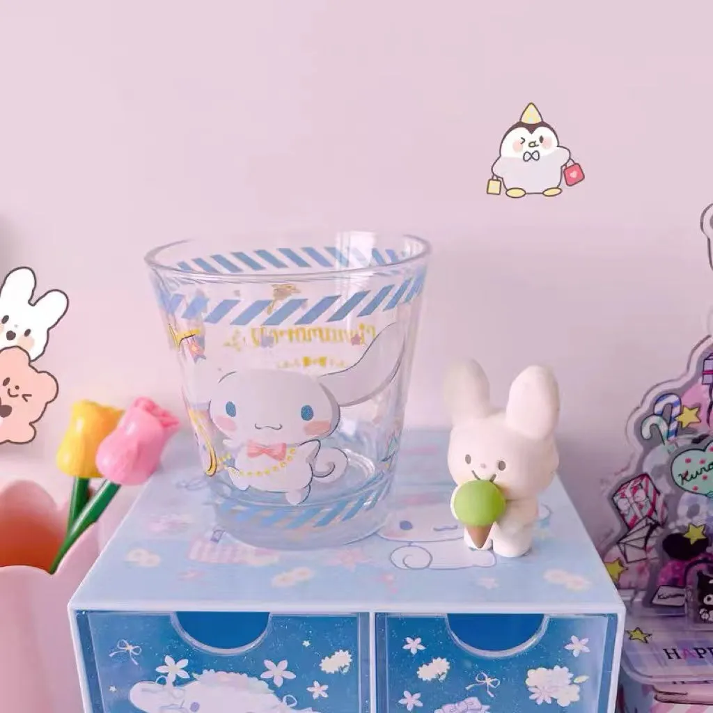 My Melody Cinnamoroll Kuromi Hello Kitty Inspired Glass Cup