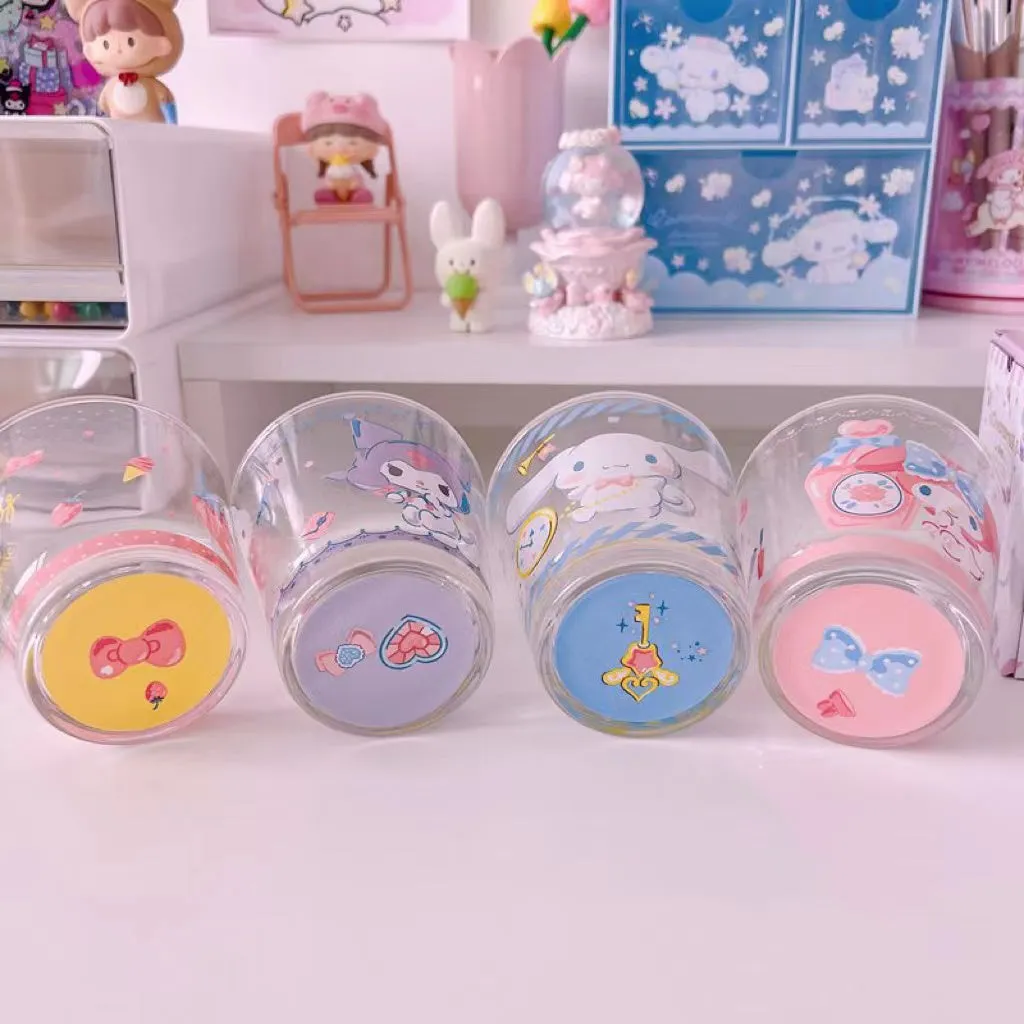 My Melody Cinnamoroll Kuromi Hello Kitty Inspired Glass Cup