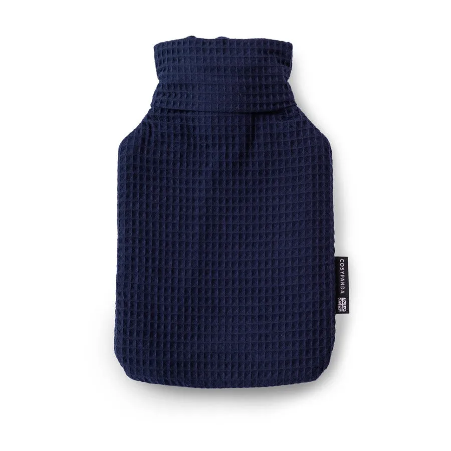 Navy Blue Luxurious 2 Litre Waffle Hot Water Bottle