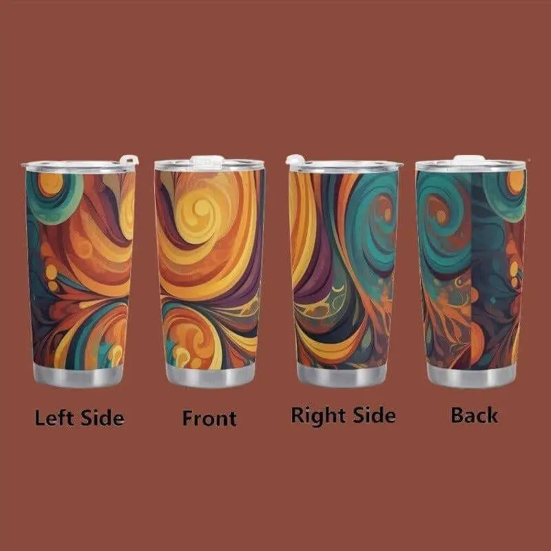 Nebula inspired travel mug - Aurora Waves