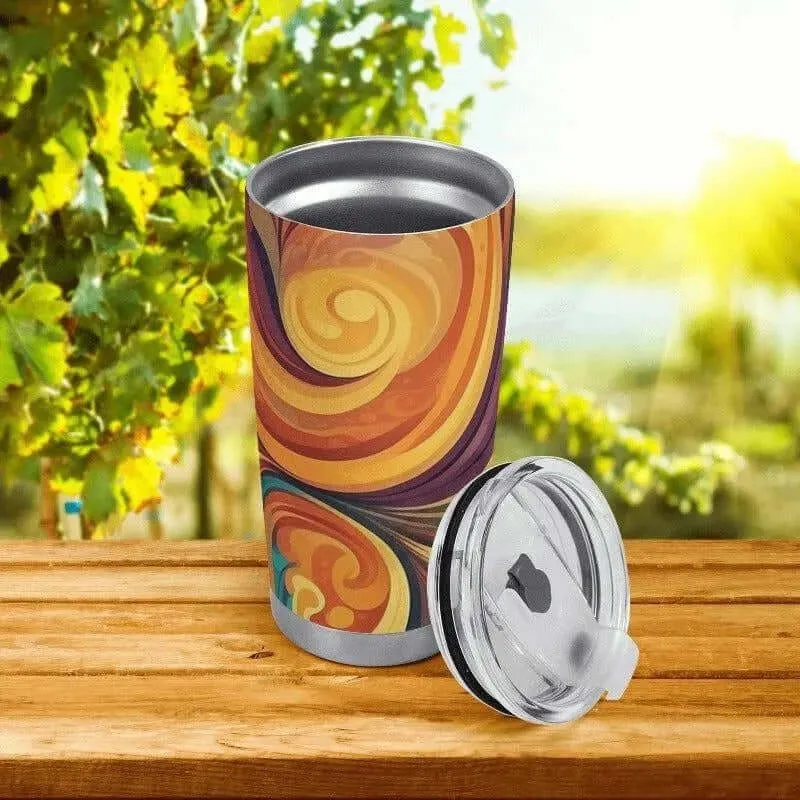 Nebula inspired travel mug - Aurora Waves