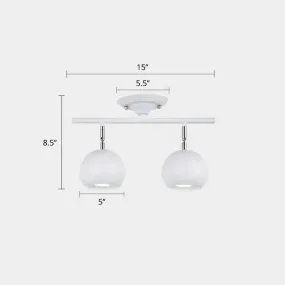 Nordic Metal Dome Restaurant Ceiling Light Fixture - Semi Flush Mount Track Lighting