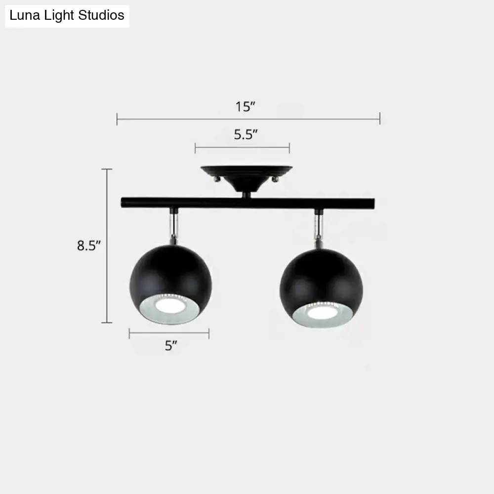 Nordic Metal Dome Restaurant Ceiling Light Fixture - Semi Flush Mount Track Lighting