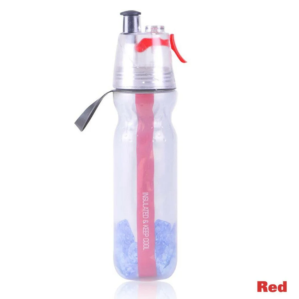 O2COOL Keep Cool Insulated Bike Water Bottle Spray Mist