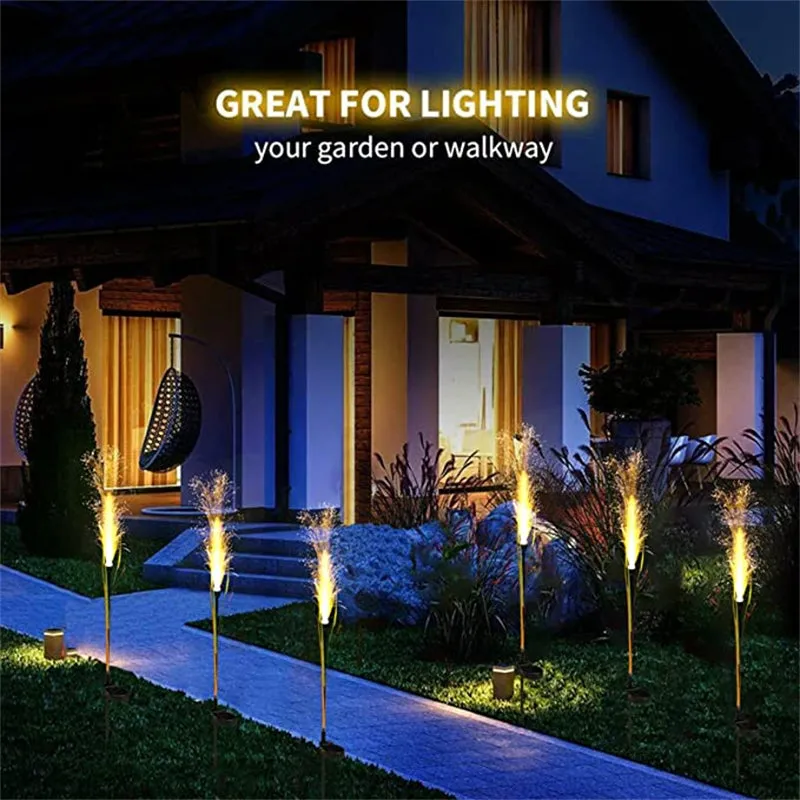 Optical Fiber Simulation Solar Reed Light Outdoor Landscape Decorative Light