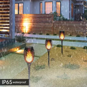 Outdoor LED Solar Artificial Flame Lamp