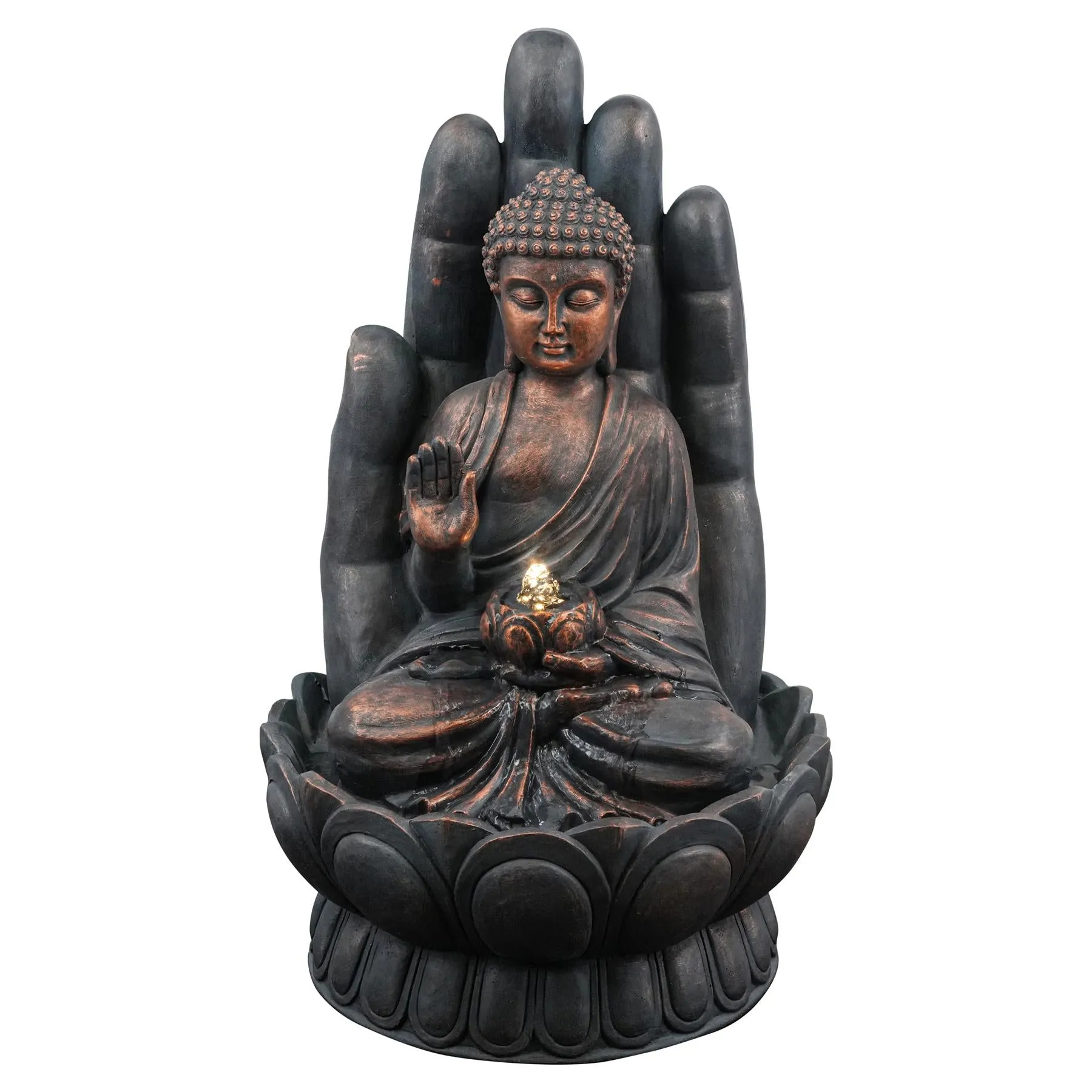 Palm Buddha Water Feature Outdoor With LED