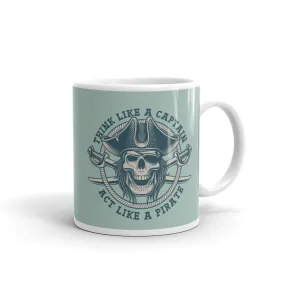 Pirate Skull White glossy mug