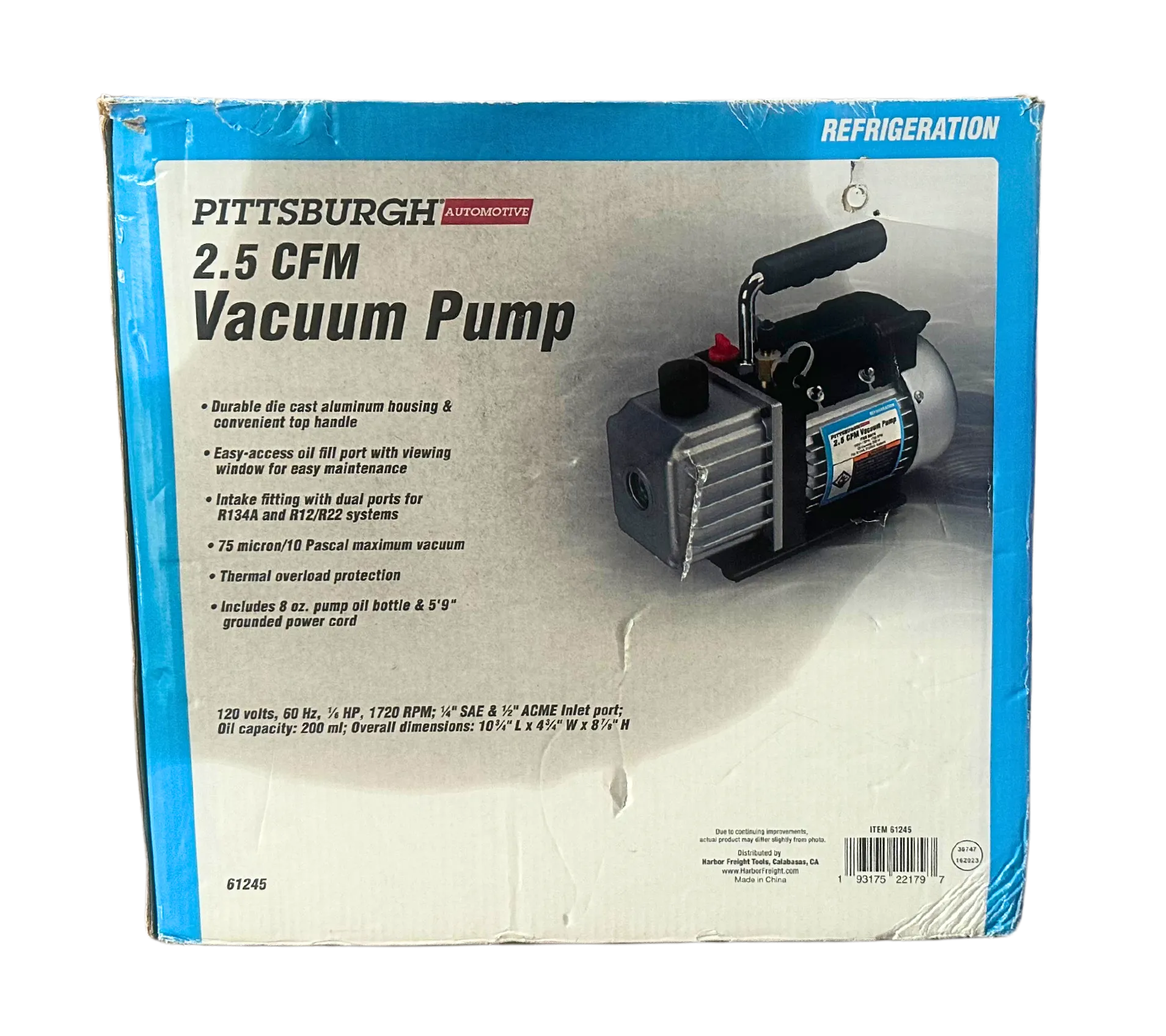 Pittsburgh Automotive 2.5 CFM Vacuum Pump