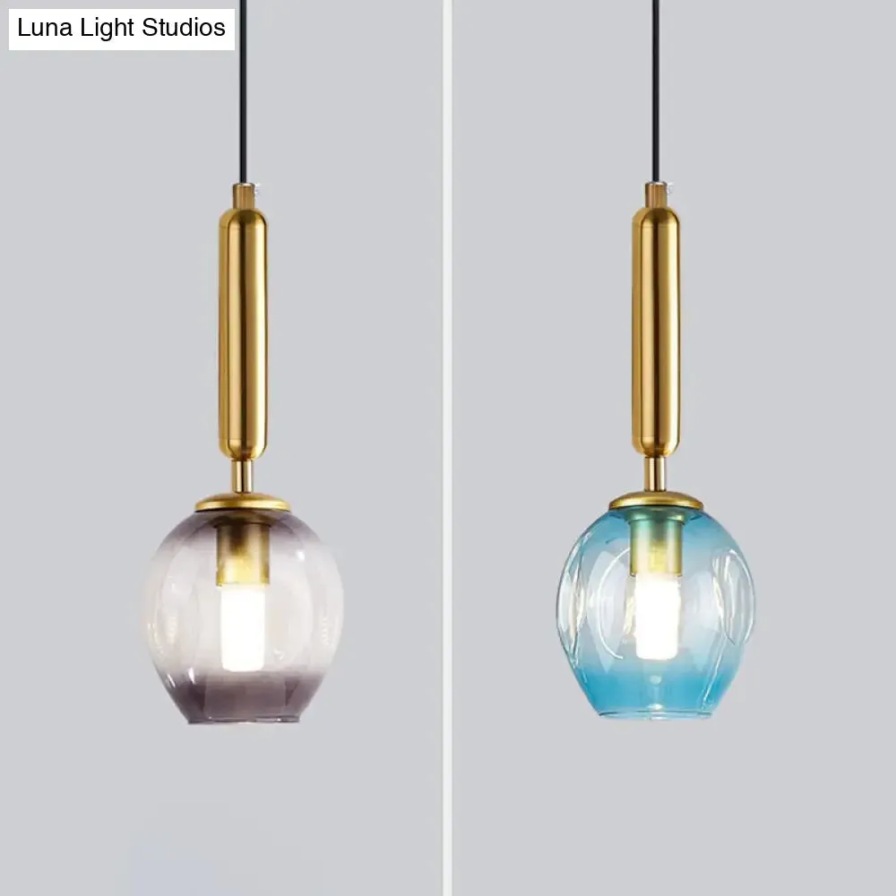 Postmodern Ombre Glass Ceiling Pendant Light for Living Room