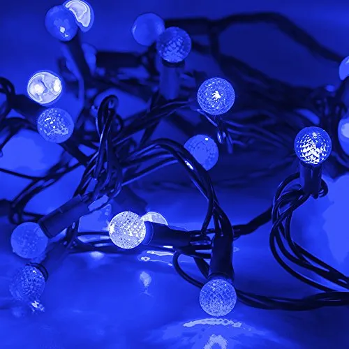 Premier 100 Multi-Action Blue LED Faceted Christmas Lights LV111156B