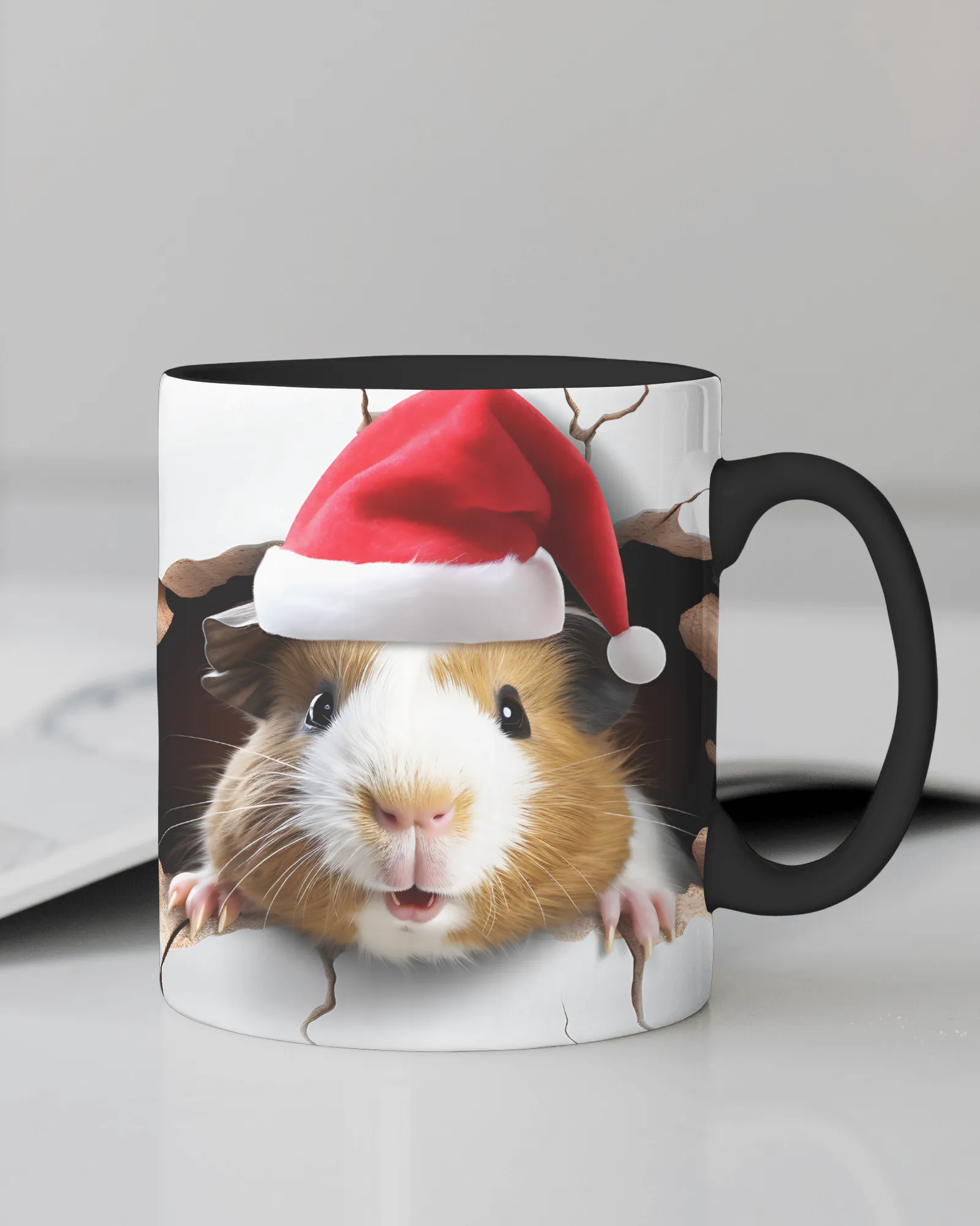 "Hamster With Santa Hat" 12 Oz Mug