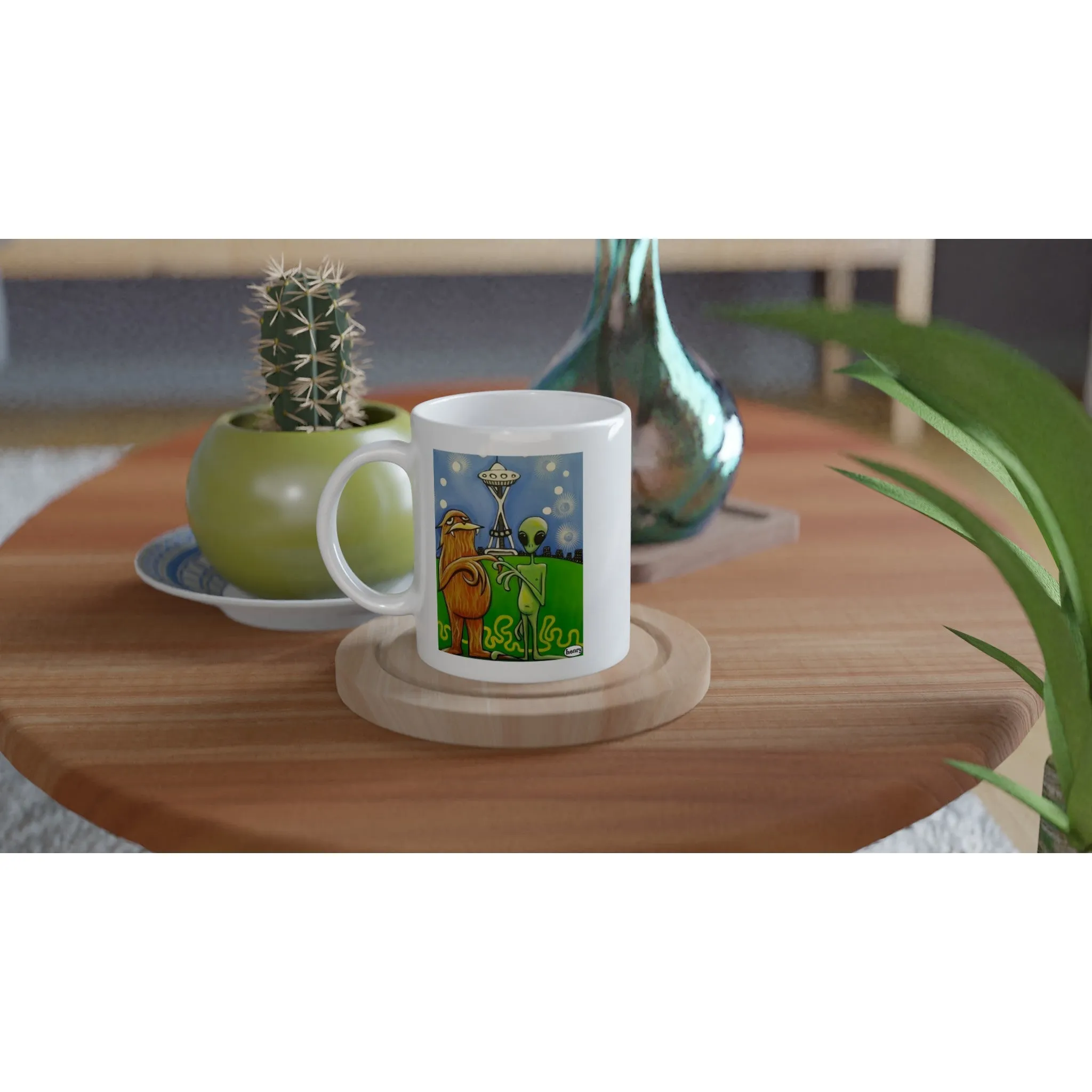 "Sasquatch Meets Alien in Seattle" Mug