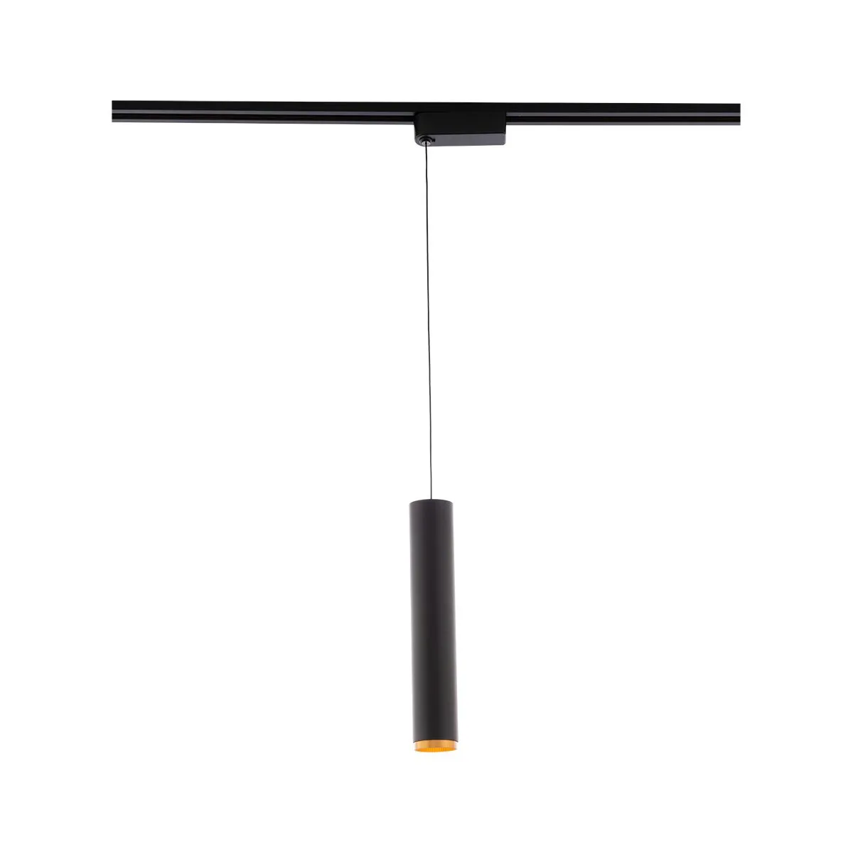 Silo LED Pendant Head 20W 2700K, Halo, Black with Gold Collar