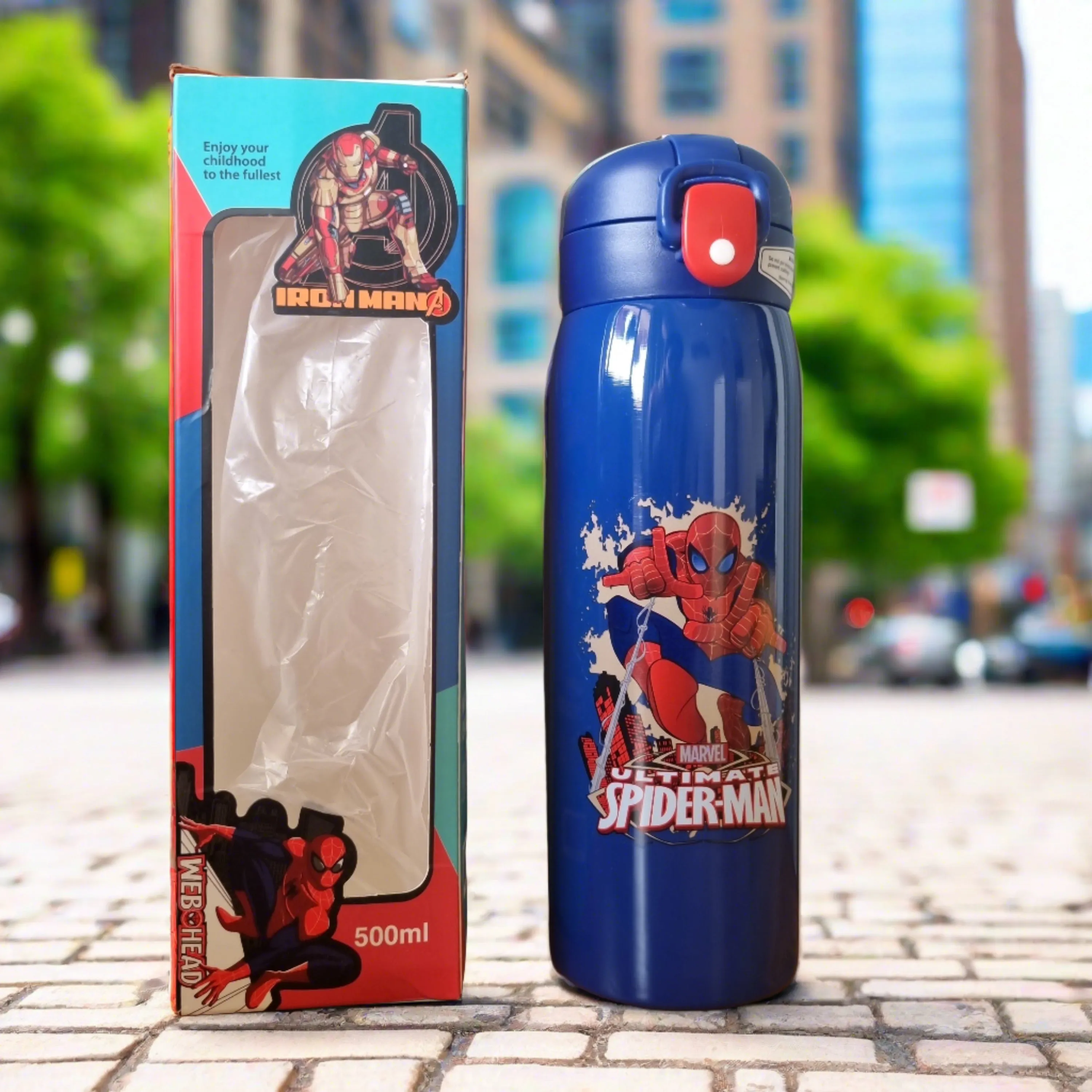 Sip and Smile - Insulated Steel Sipper with Cute Characters 500 ML