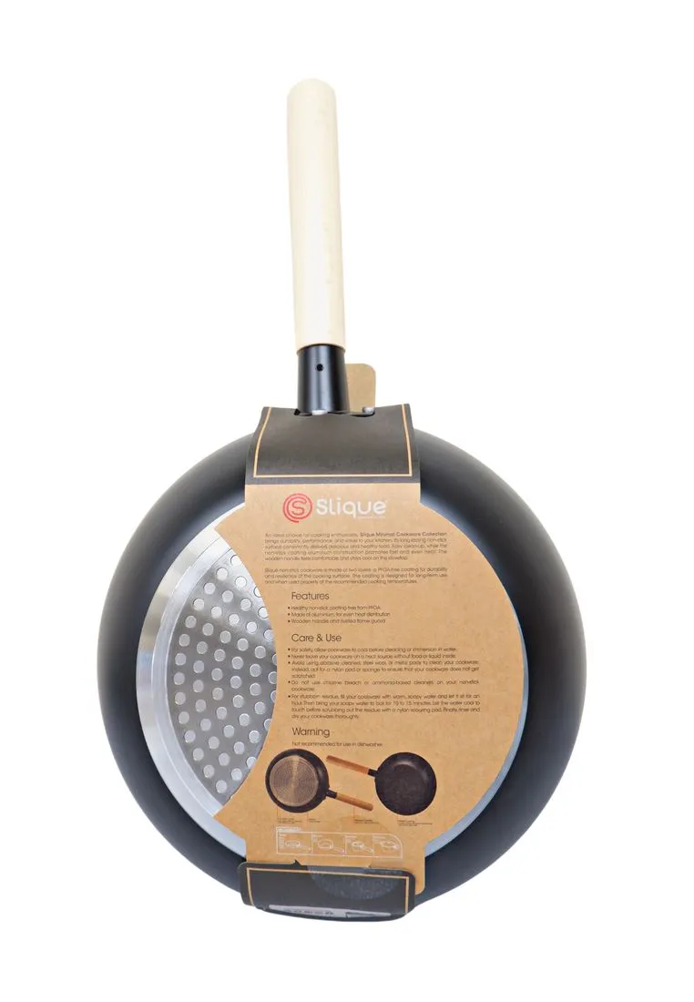 Slique Ceramic Wok Pan - Black