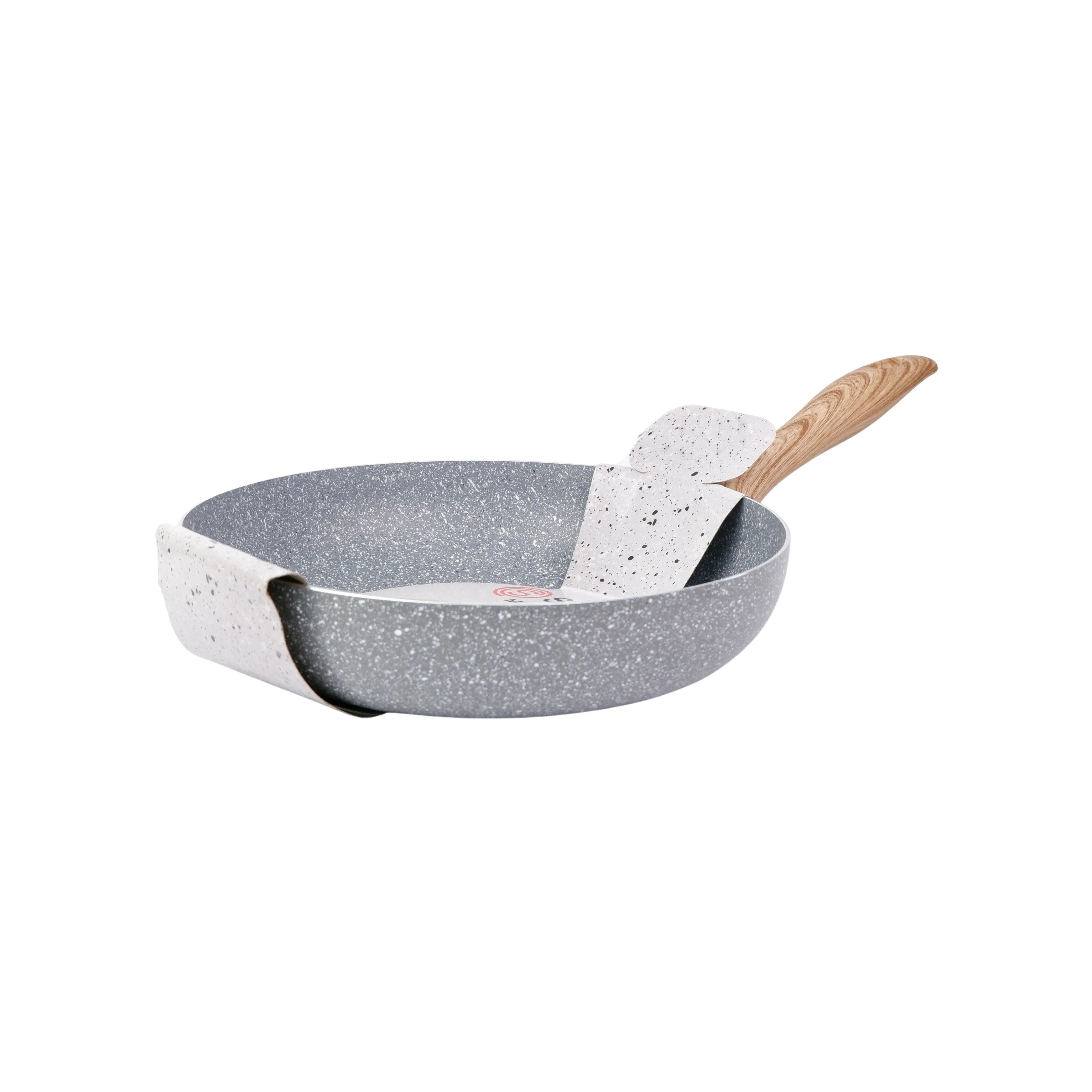 Slique Marble Series Fry Pan with Wooden Handle