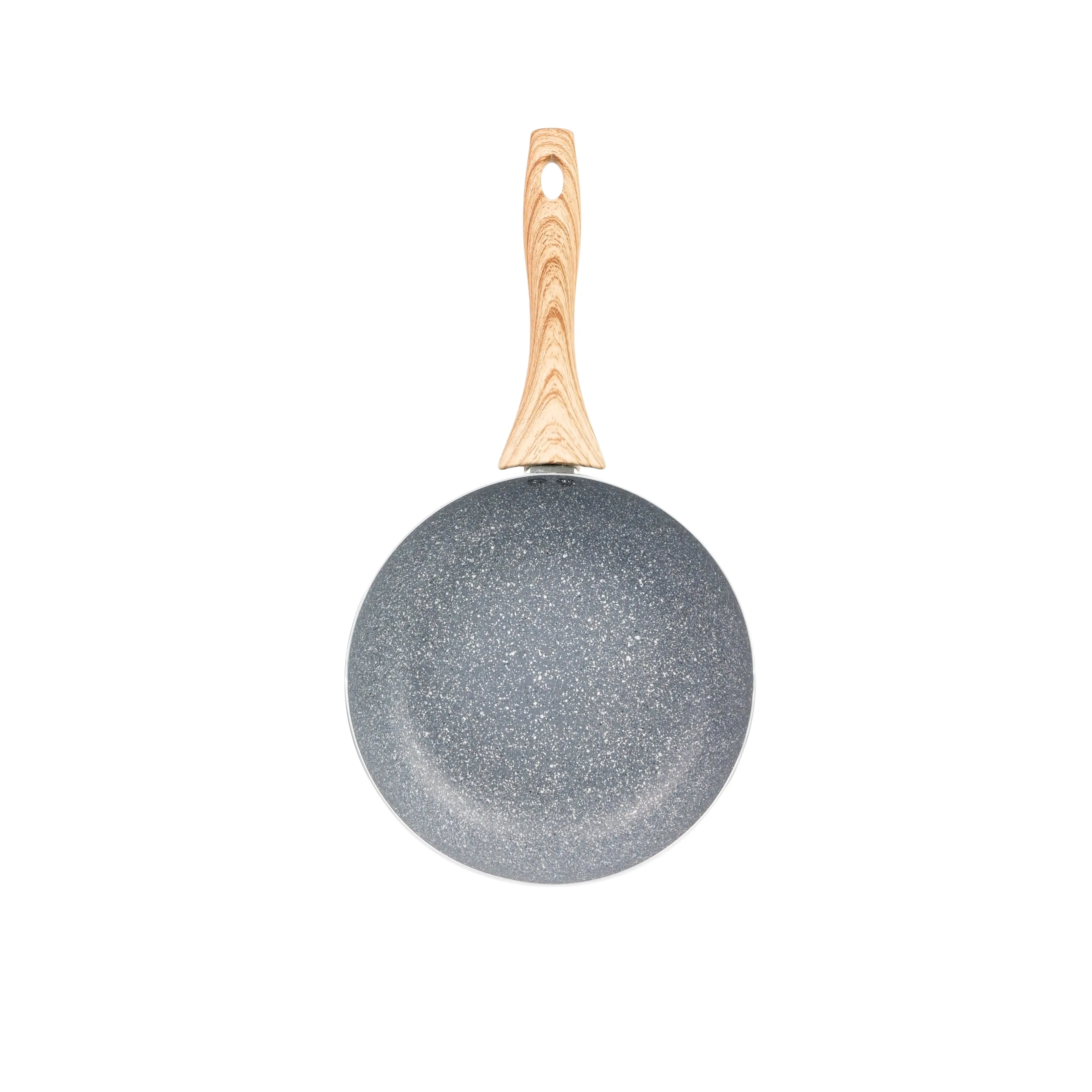 Slique Marble Series Fry Pan with Wooden Handle