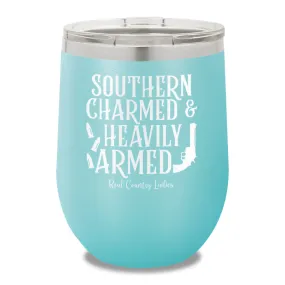 Southern Charmed And Heavily Armed 12oz Stemless Wine Cup