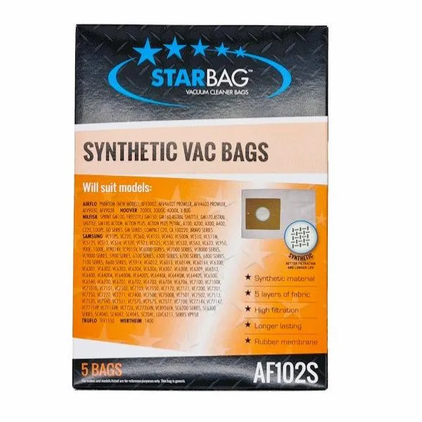 Starbag AF102S Synthetic Vacuum Cleaner Bags