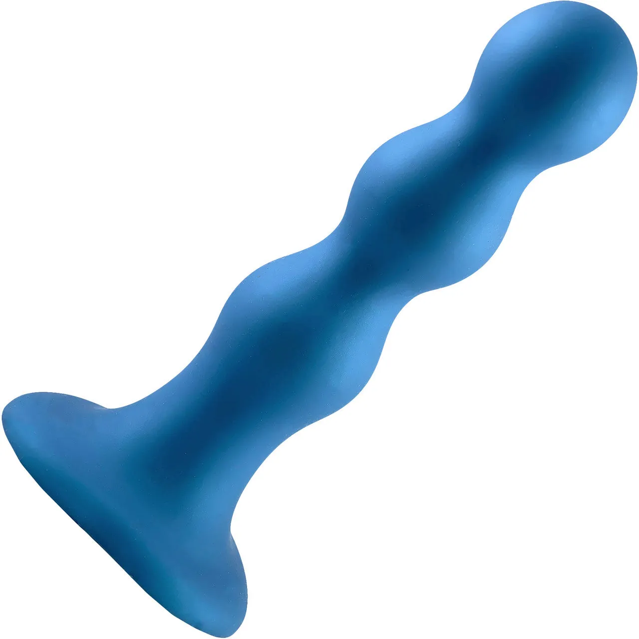 Strap-on-Me Hybrid Collection Ballsy Silicone Suction Cup Dildo - XXL Metallic Blue