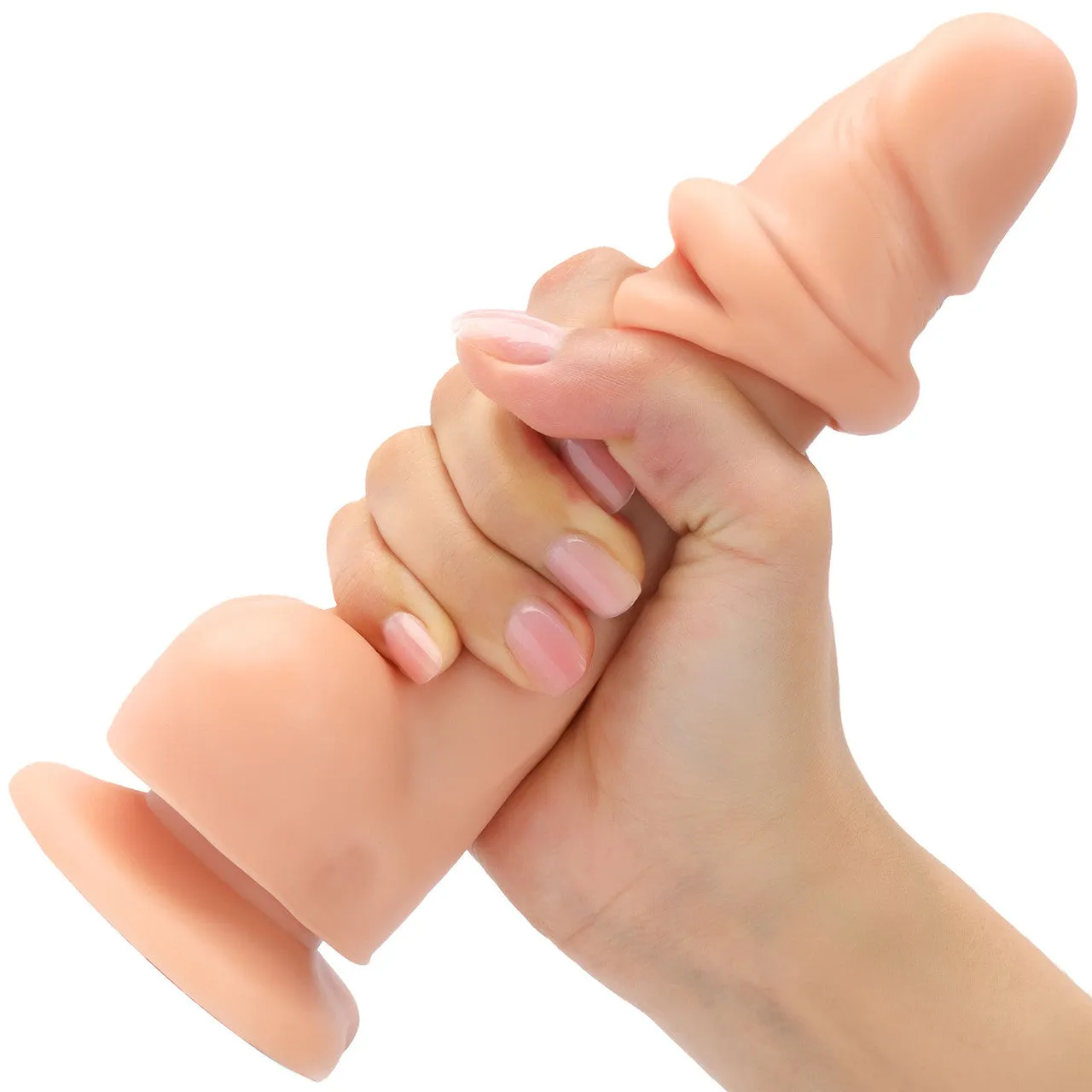 Strap-on-Me Sliding Skin Dual Density Silicone Suction Cup Realistic Dildo - XXL Vanilla