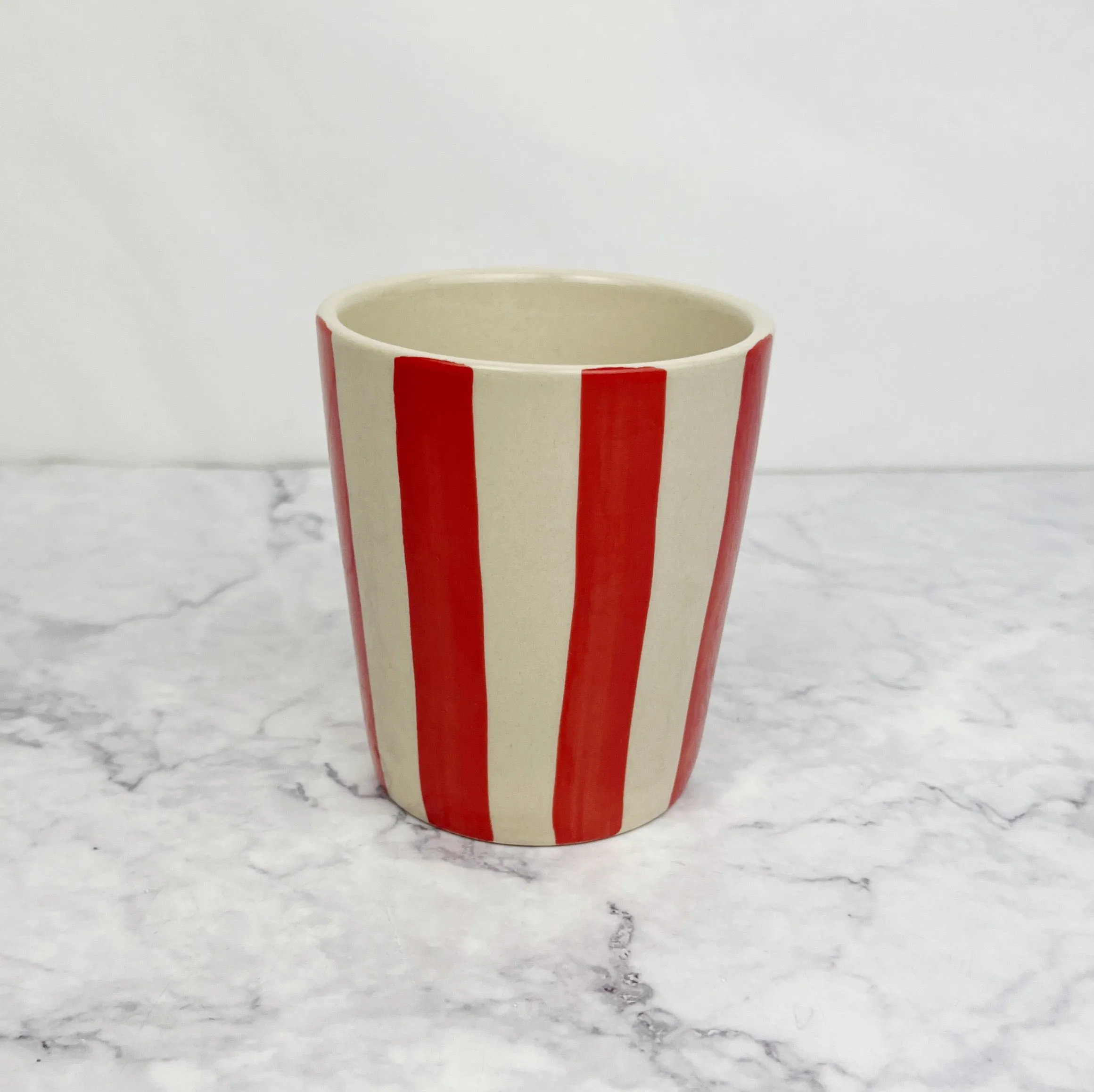 Striped Stoneware Cups