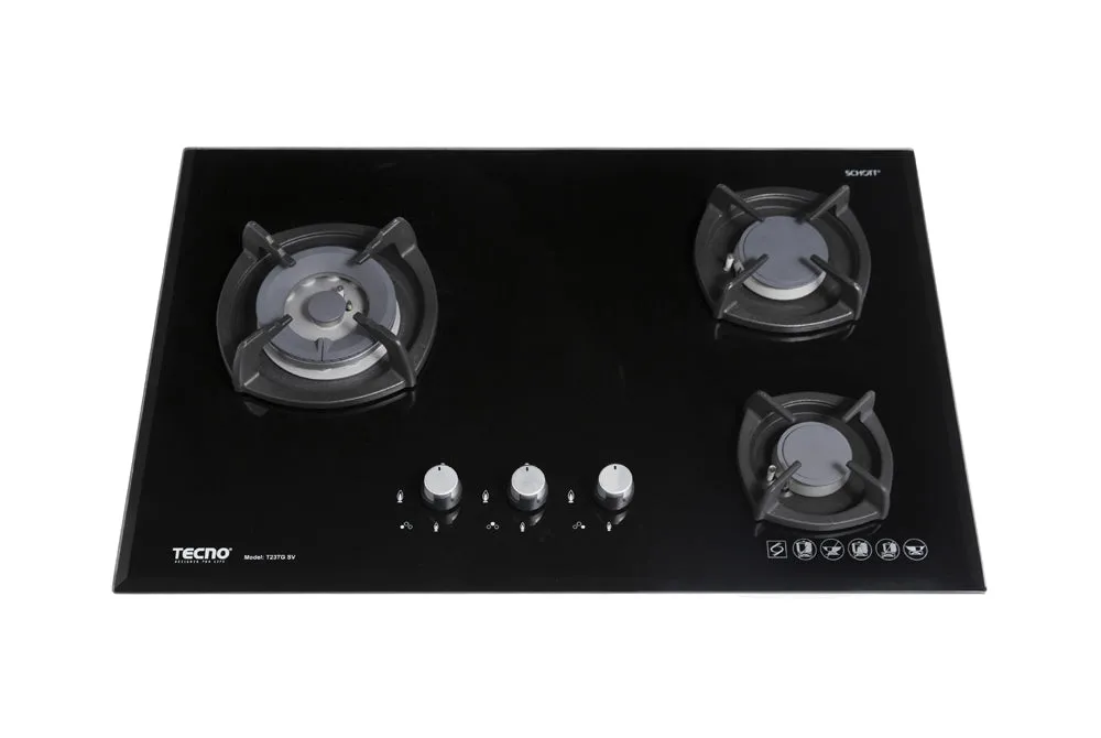 T23TGSV 75CM 3-BURNER GAS HOB   FREE BASIC INSTALLATION