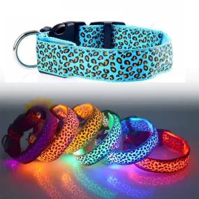 TEEK - Light Up Leopard LED Dog Collar