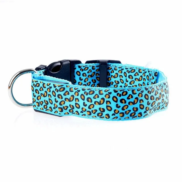 TEEK - Light Up Leopard LED Dog Collar