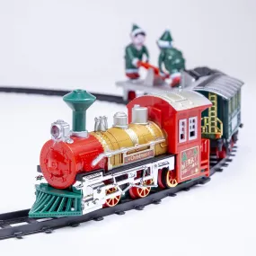 The Christmas Workshop Christmas Train Sets / 4 Separate Designs/Realistic Sounds & Light/Battery Operated (Animated Elf Train Set)