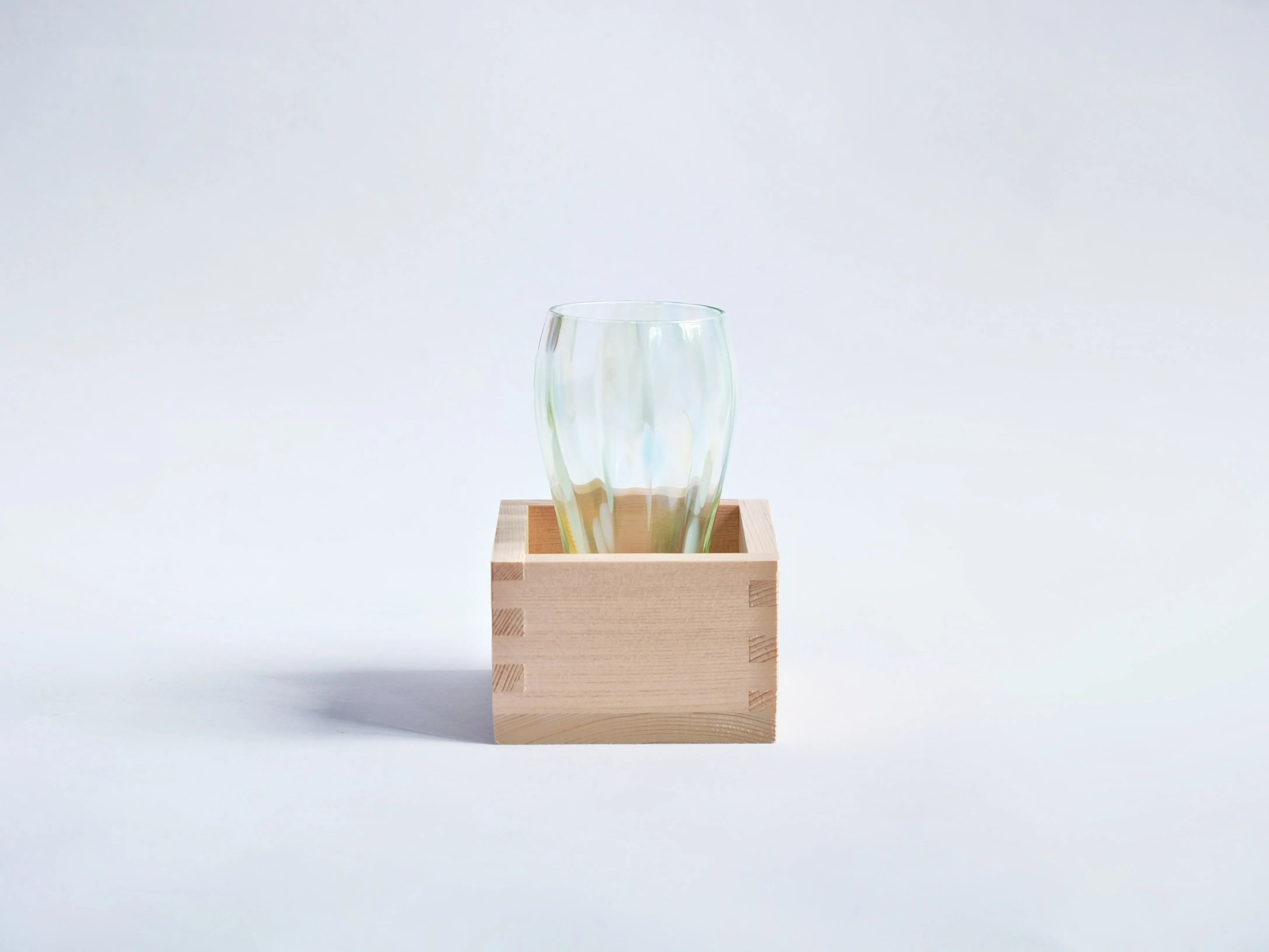 Tsugaru Vidro Sake Glass with Masu