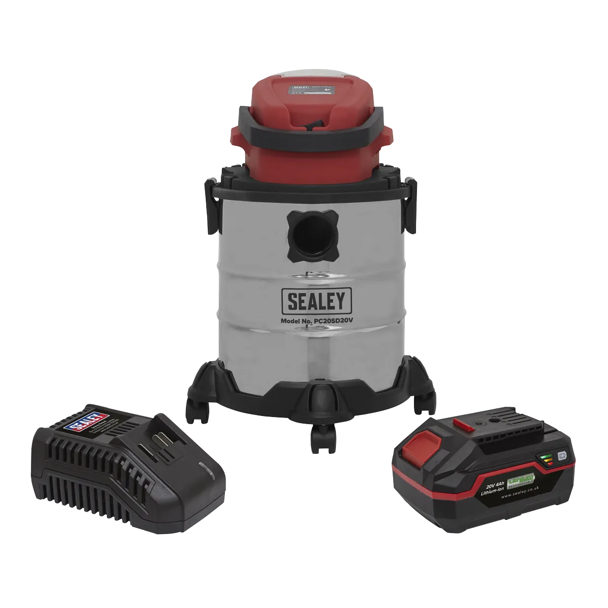 Vacuum Cleaner 20L Wet & Dry Cordless 20V with 4Ah Battery & Charger