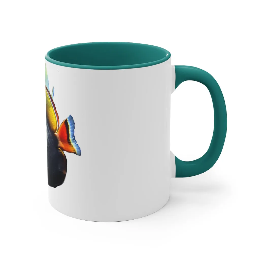 White Black Fish 11oz Accent Mug