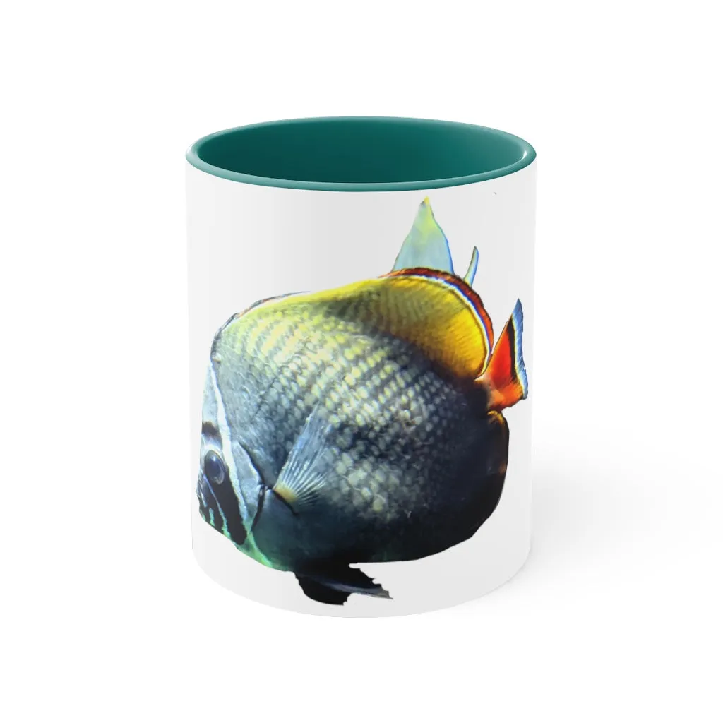 White Black Fish 11oz Accent Mug