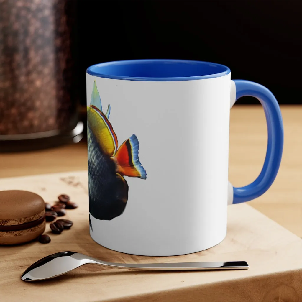 White Black Fish 11oz Accent Mug