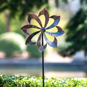 Wind Spinner Dahlia 61In Single Blade Easy Spinning Kinetic Wind Spinner For Outside